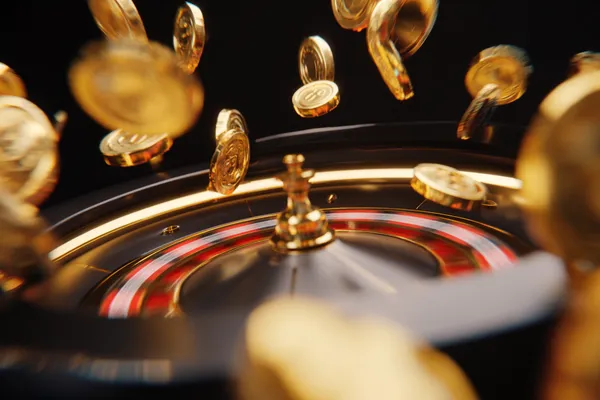 A confident dealer surrounded by casino chips inviting players to access their GOOD111 account, reflecting quick and easy login options.